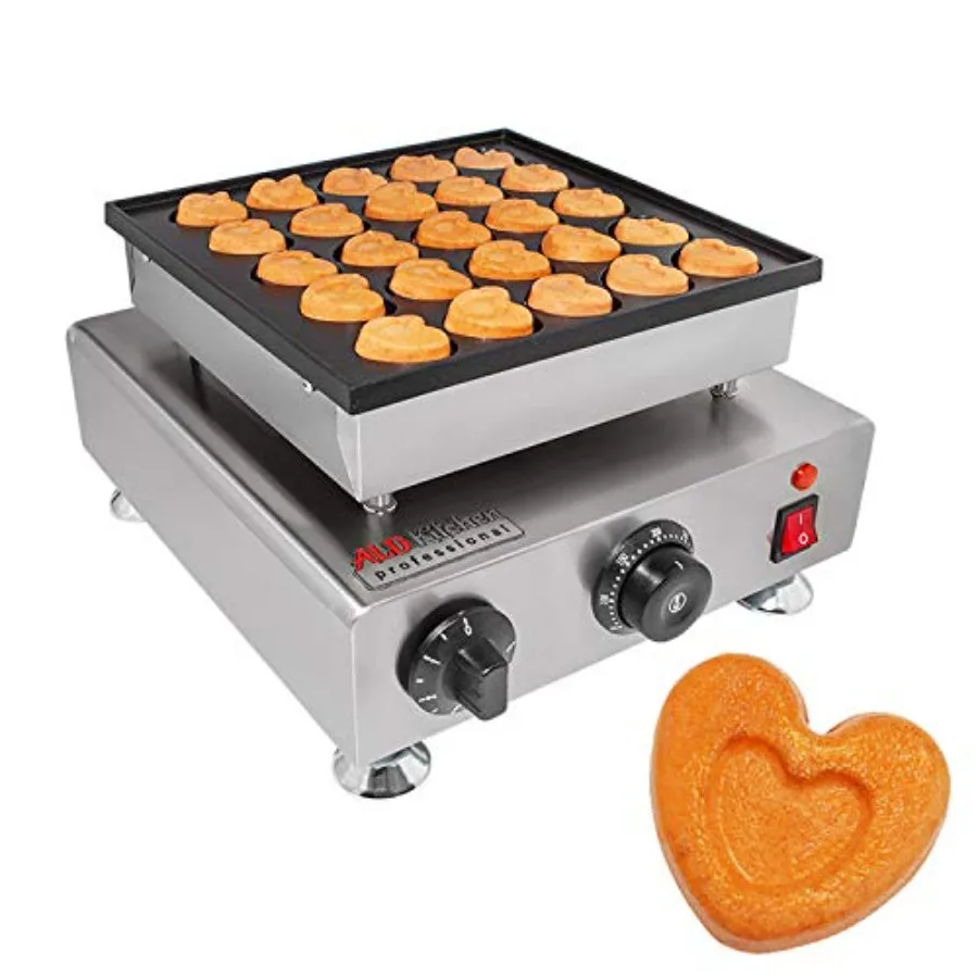 Mini Dutch Pancake Maker for poffertjes, nonstick aluminum, red, 25 heart-shaped molds, 110V
Mini Dutch Pancake Maker for poffertjes, nonstick aluminum, red, 25 heart-shaped molds, 110V