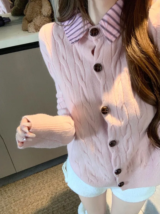 plus Size Women's Pink Ne Knitwear Jaet Autumn Winter New Sle Slimming Outerwear College Sle Knitted Top
plus Size Women's Pink Ne Knitwear Jaet Autumn Winter New Sle Slimming Outerwear College Sle Knitted Top