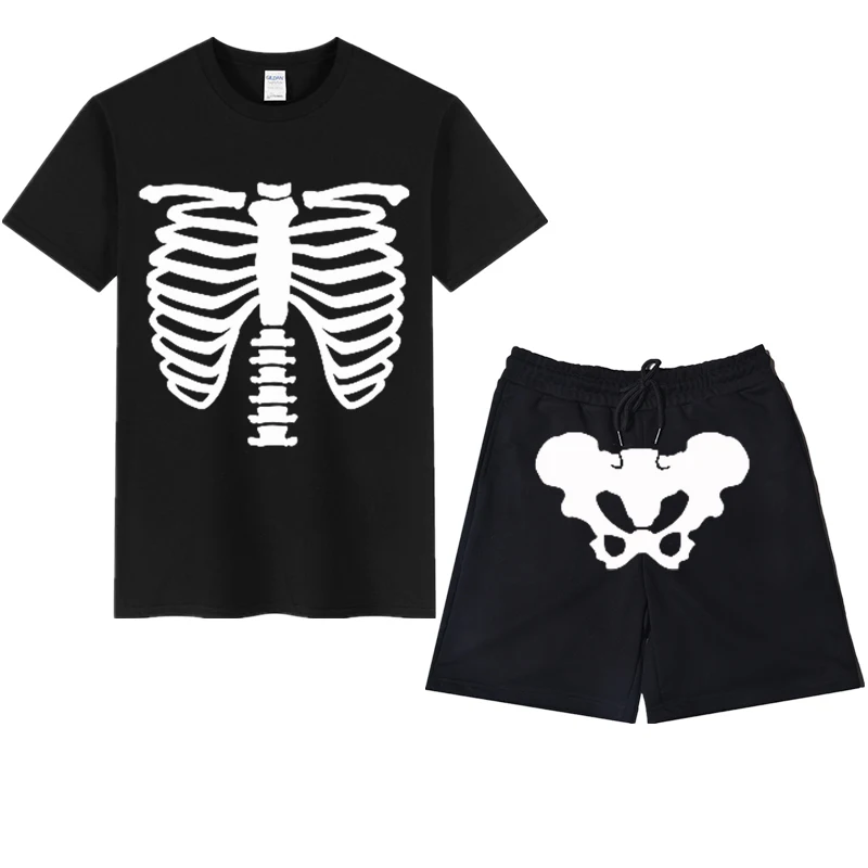 2022 Summer Fashion Men Women's Halloween T Shirt +Shorts Suit Summer Skeleton Printing T-shirts Tracksuits Beach Men's Clothing
2022 Summer Fashion Men Women's Halloween T Shirt +Shorts Suit Summer Skeleton Printing T-shirts Tracksuits Beach Men's Clothing