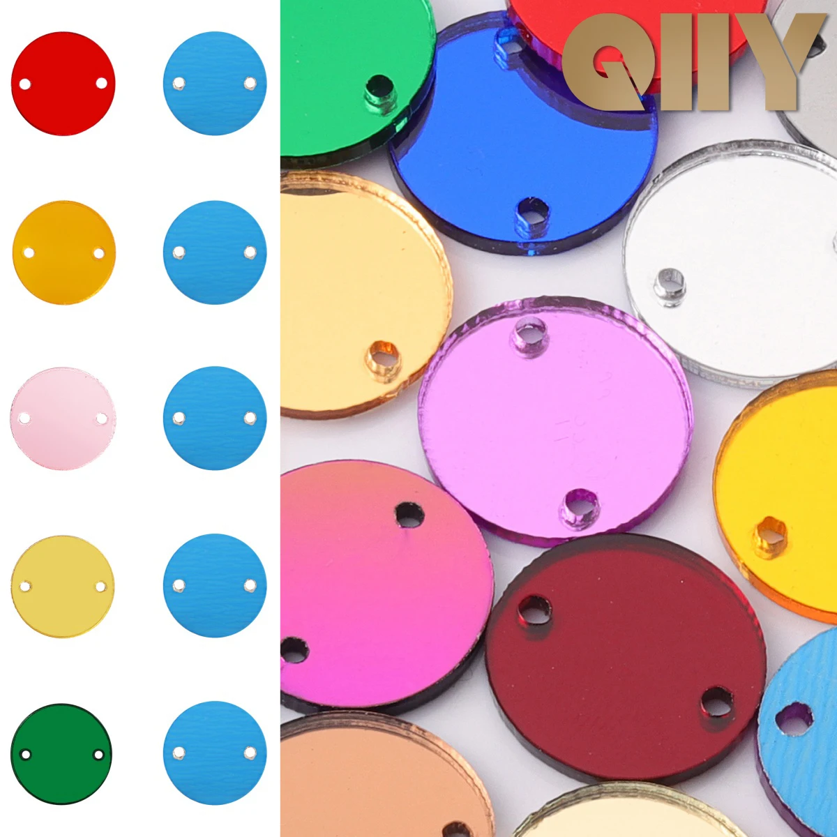 50Pcs High-Quality Round Shaped Flatbase Acrylic Mirror Sewing Stones With Holes for DIY Wedding Dress Clothes Decoration
50Pcs High-Quality Round Shaped Flatbase Acrylic Mirror Sewing Stones With Holes for DIY Wedding Dress Clothes Decoration