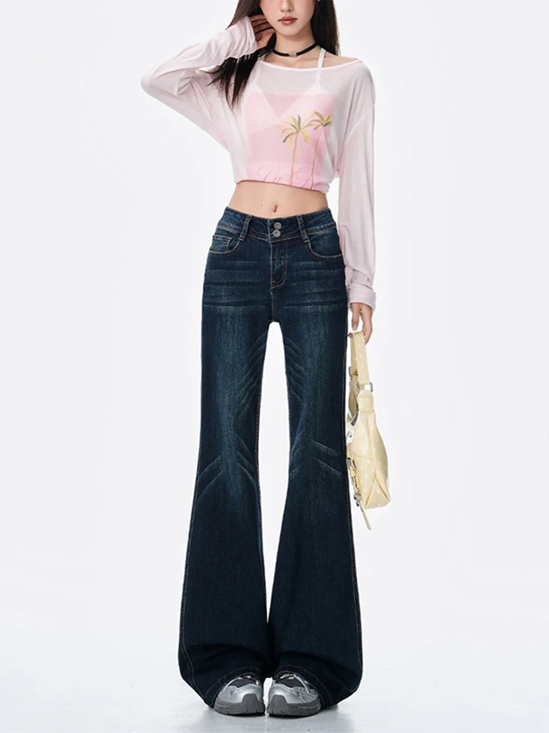 High Waist Bell Bottom Denim Jeans Women's Spring Autumn New Style Slimming Non Sticky Leg Hoof Pants Sexy Girl Style
High Waist Bell Bottom Denim Jeans Women's Spring Autumn New Style Slimming Non Sticky Leg Hoof Pants Sexy Girl Style