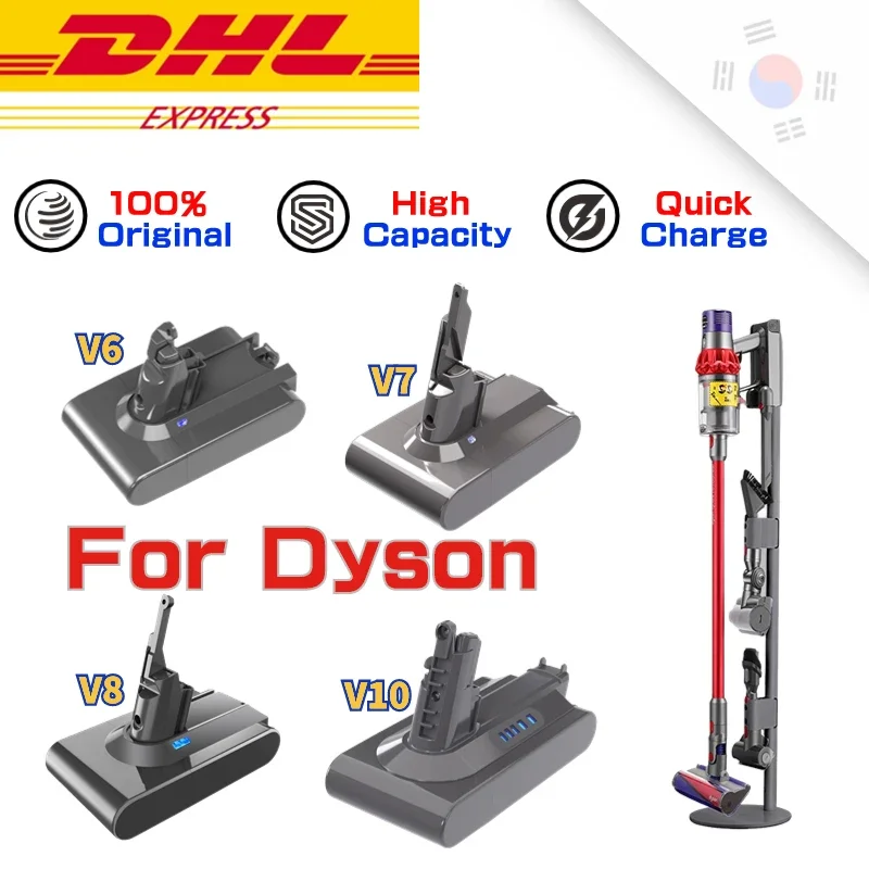 Replacement 21.6V 6Ah/8Ah Lithium battery for Dyson V6 V7 V8 V10 Series SV12 DC62 DC58 SV11 SV10 SV12 SV11
Replacement 21.6V 6Ah/8Ah Lithium battery for Dyson V6 V7 V8 V10 Series SV12 DC62 DC58 SV11 SV10 SV12 SV11