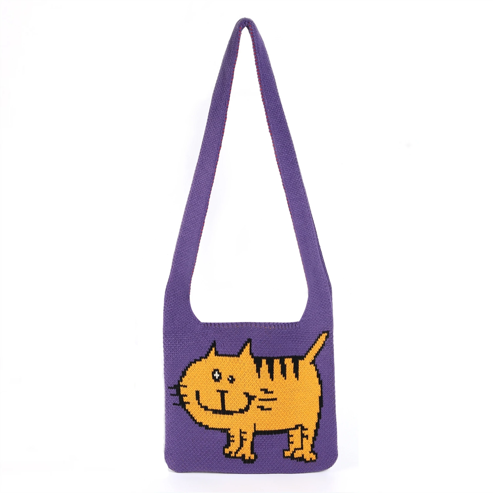 Women Crochet Cartoon Cat Pattern Medium Size Hobo Bag 2025 Casual Korean Fashion Y2K Cute Stylish Knitted Side Crossbody Bag
Women Crochet Cartoon Cat Pattern Medium Size Hobo Bag 2025 Casual Korean Fashion Y2K Cute Stylish Knitted Side Crossbody Bag