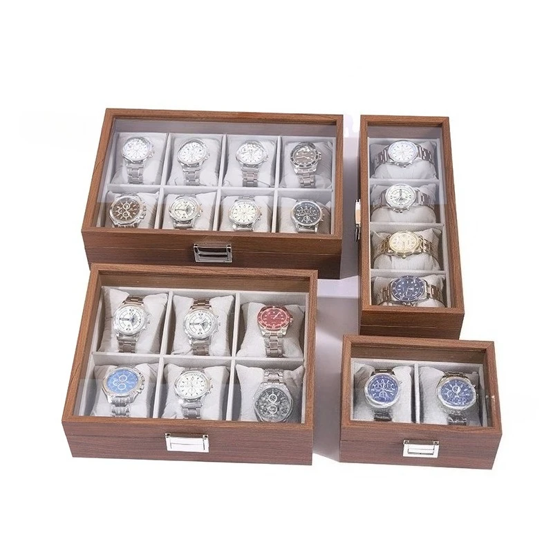 Wooden Watch Box Large Retro Watches Storage Boxes Dustproof Transparent Glass Watch Display Case Packaging Organizer Supplies
Wooden Watch Box Large Retro Watches Storage Boxes Dustproof Transparent Glass Watch Display Case Packaging Organizer Supplies