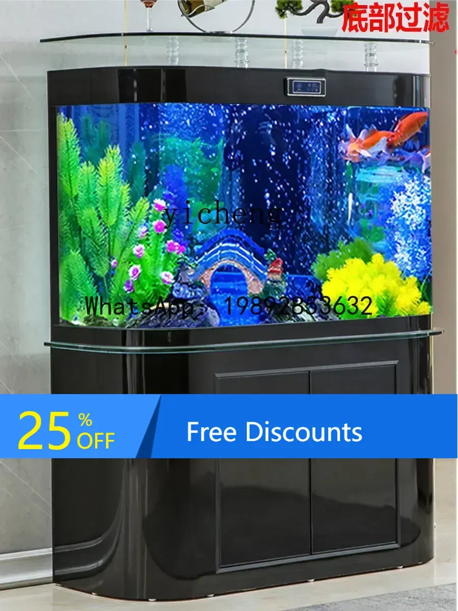 Semicircle Glass Fish Tank Wall Cylinder Living Room Home Change Water Ecological Aquarium
Semicircle Glass Fish Tank Wall Cylinder Living Room Home Change Water Ecological Aquarium