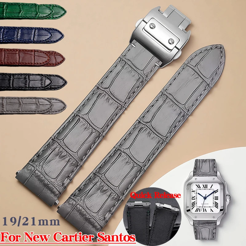 19mm 21mm Medium Large WatchBand For New Cartier Santos Wssa0010 Wssa0018 Genuine Leather Watch strap Folding Buckle wristband
19mm 21mm Medium Large WatchBand For New Cartier Santos Wssa0010 Wssa0018 Genuine Leather Watch strap Folding Buckle wristband