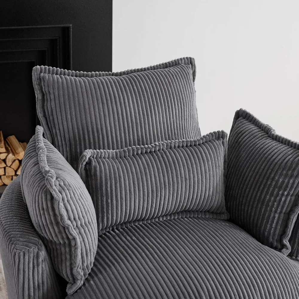 Swivel Barrel Chair-Corduroy,360 Degree Modern Lounge Armchair Chair,Comfy Round Accent Single Sofa Chair with 3 Pillows
Swivel Barrel Chair-Corduroy,360 Degree Modern Lounge Armchair Chair,Comfy Round Accent Single Sofa Chair with 3 Pillows