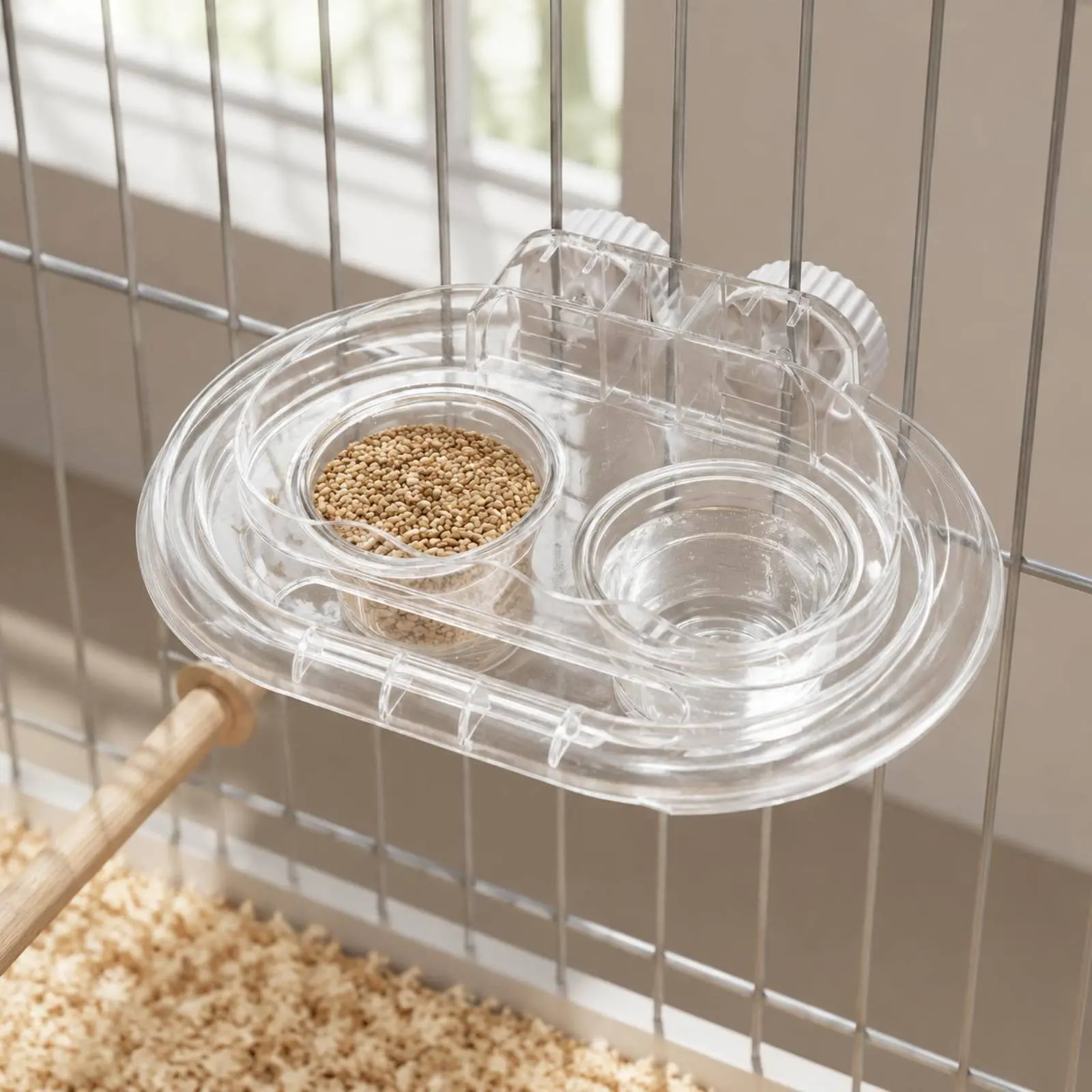 Glass Bird Feeder Cup Long-Lasting Double Bird Bowl Clip on Water Bowl Universal Fit for Aviary
Glass Bird Feeder Cup Long-Lasting Double Bird Bowl Clip on Water Bowl Universal Fit for Aviary