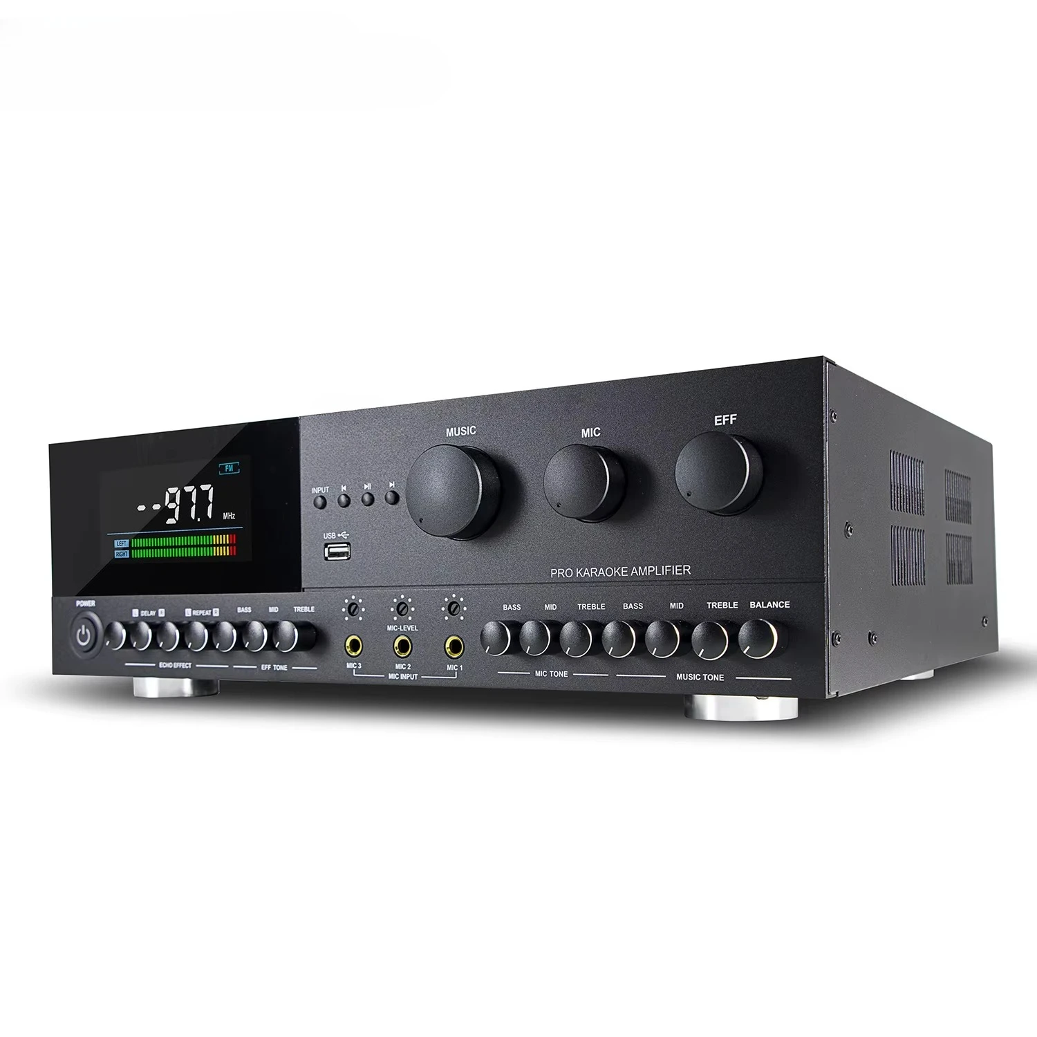 New Professional Sound Amplifier Preamplifier Audio High-power Karaoke Amplifier with USB and BT Amplifier
New Professional Sound Amplifier Preamplifier Audio High-power Karaoke Amplifier with USB and BT Amplifier