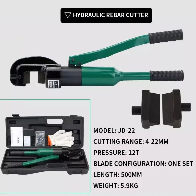 JD12 16 22MM Hydraulic Rebar Cutter Manual Hydraulic Cutting Pliers Rebar Cutting Shears Rebar Cutting Tool
JD12 16 22MM Hydraulic Rebar Cutter Manual Hydraulic Cutting Pliers Rebar Cutting Shears Rebar Cutting Tool