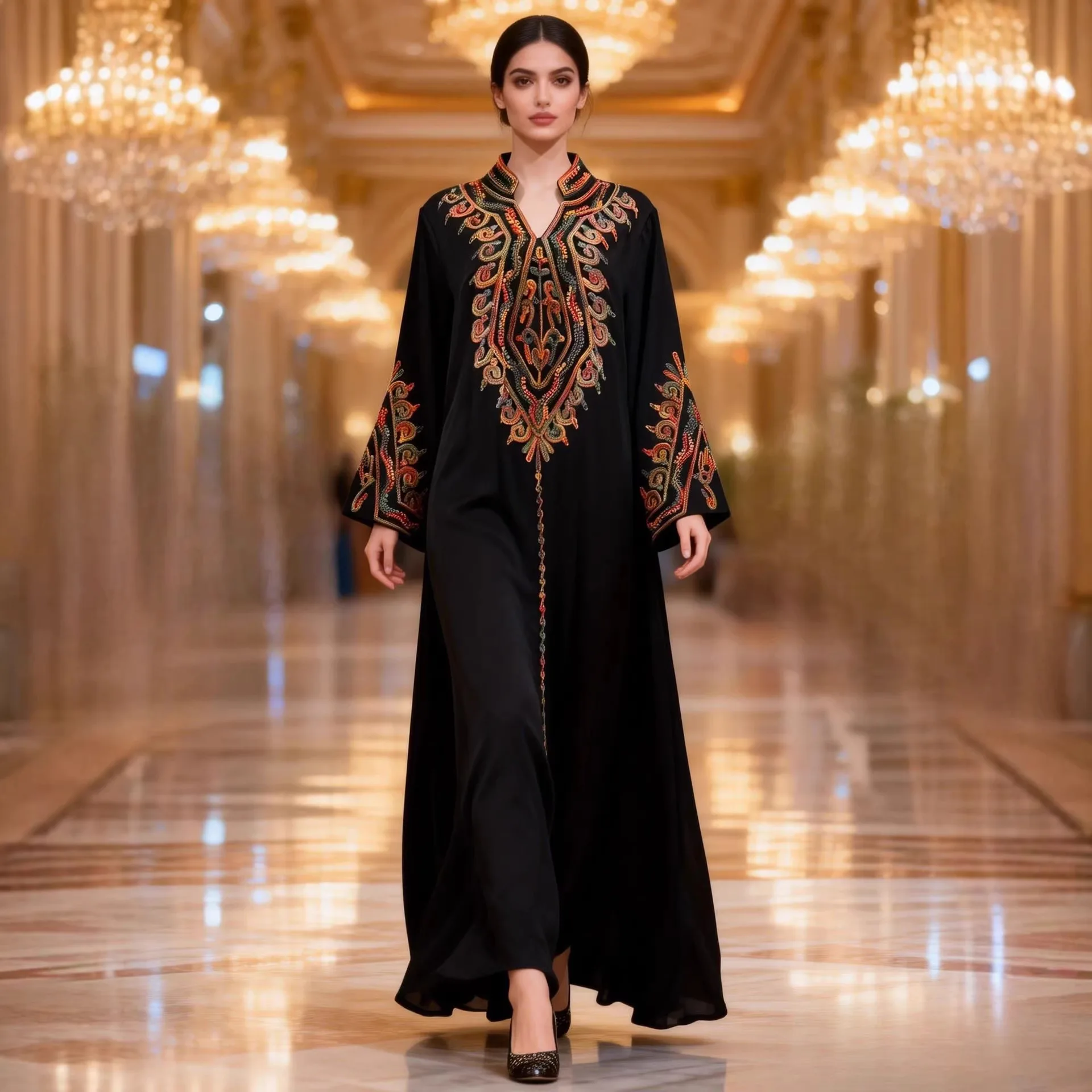 Dress Women Abaya Muslim Embroidery Dresses Eid Jalabiya Morocco Vestidos Dubai Party Abayas Kaftan Ramadan Arab Long Robe
Dress Women Abaya Muslim Embroidery Dresses Eid Jalabiya Morocco Vestidos Dubai Party Abayas Kaftan Ramadan Arab Long Robe