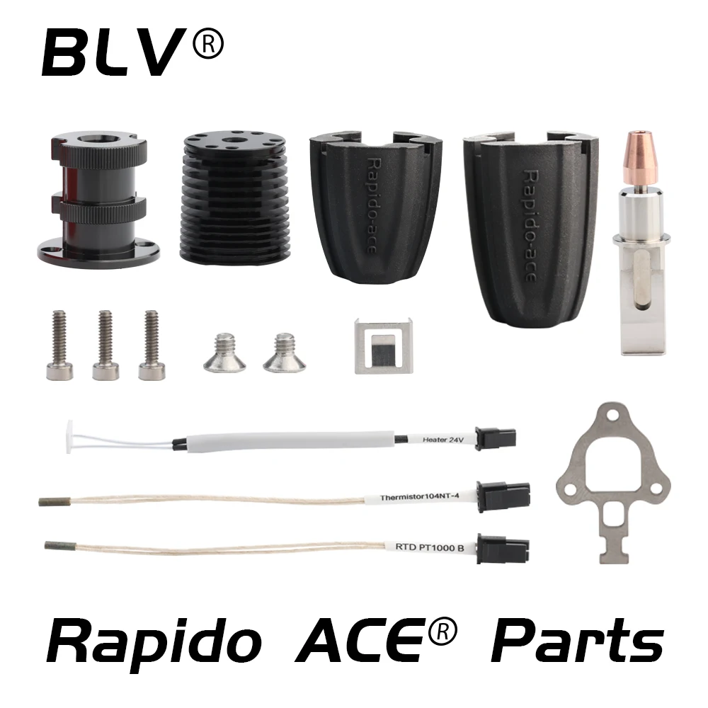 BLV® Rapido ACE HOTEND Parts Adapter Heatsink Heatbreak Screw Thermistor 104NT-4 PT1000 Heating element HF Socks UHF
BLV® Rapido ACE HOTEND Parts Adapter Heatsink Heatbreak Screw Thermistor 104NT-4 PT1000 Heating element HF Socks UHF