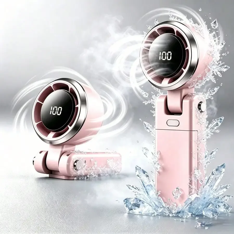 2026 New Cooling Handheld Fan Ice Compress Mute 100-Speed High-Speed Fan Portable USB Mini Fan Summer Cooling,Beach,Travel,Sprin
2026 New Cooling Handheld Fan Ice Compress Mute 100-Speed High-Speed Fan Portable USB Mini Fan Summer Cooling,Beach,Travel,Sprin