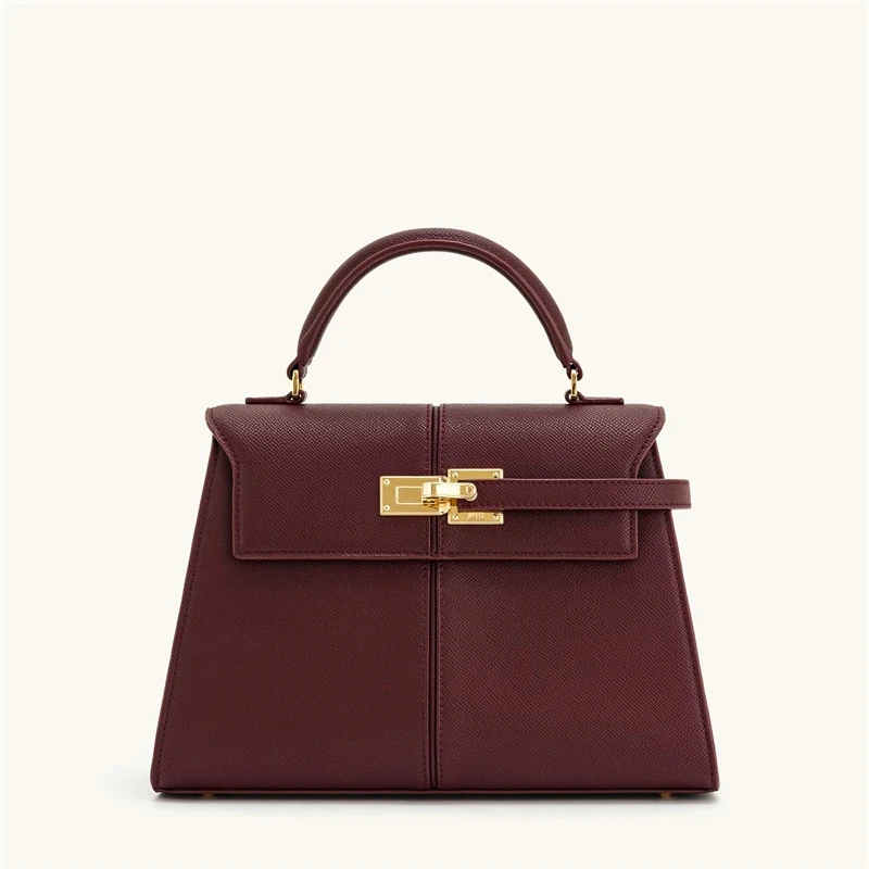 Designer Elise Handbag Women's Top Handle Bags 2025 New Large Square Bag in Burgundy
Designer Elise Handbag Women's Top Handle Bags 2025 New Large Square Bag in Burgundy
