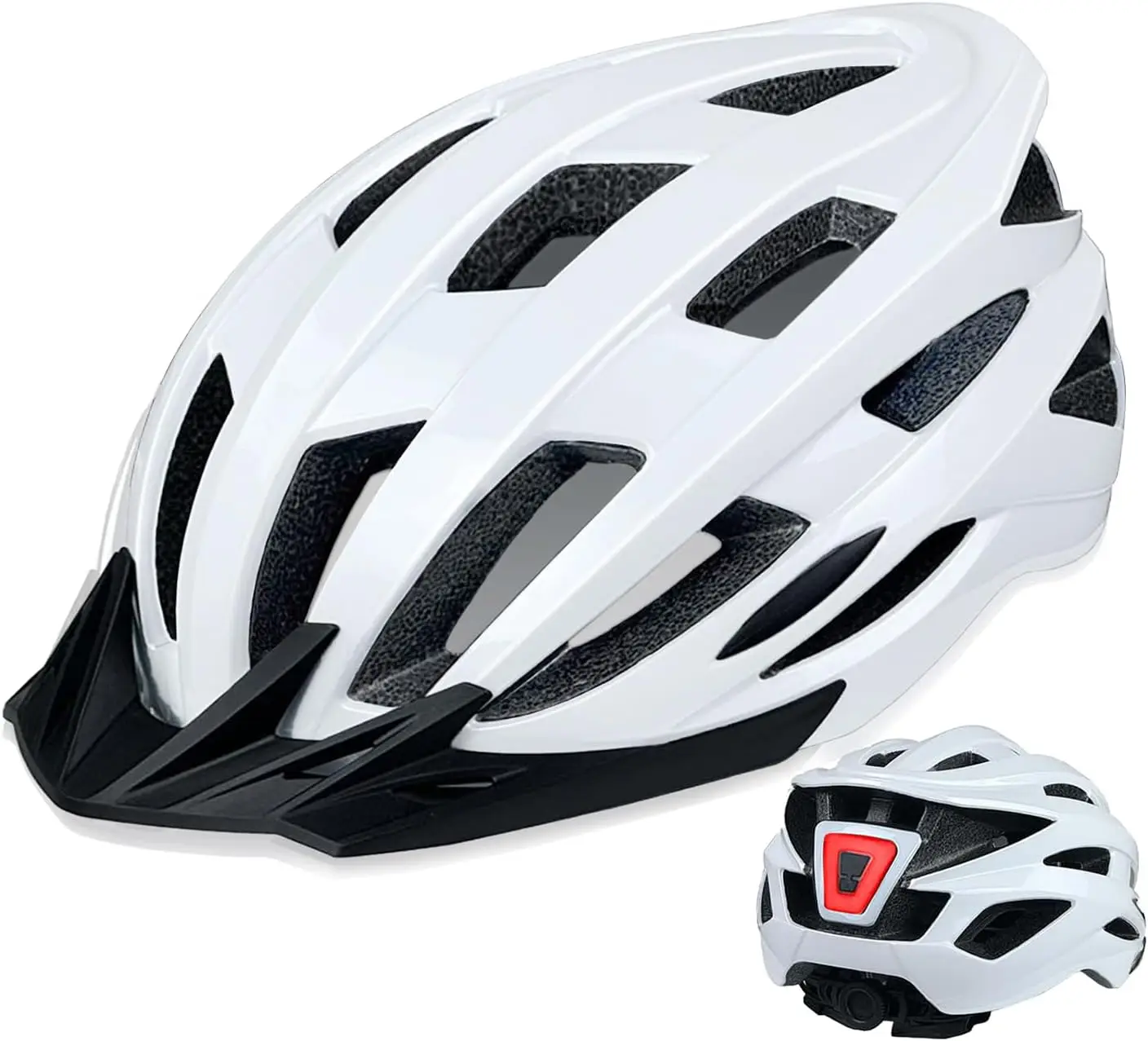 Bike Helmet for Men Women, LED Light, Adjustable 56-62cm, Lightweight, Carbon Black Shiny
Bike Helmet for Men Women, LED Light, Adjustable 56-62cm, Lightweight, Carbon Black Shiny