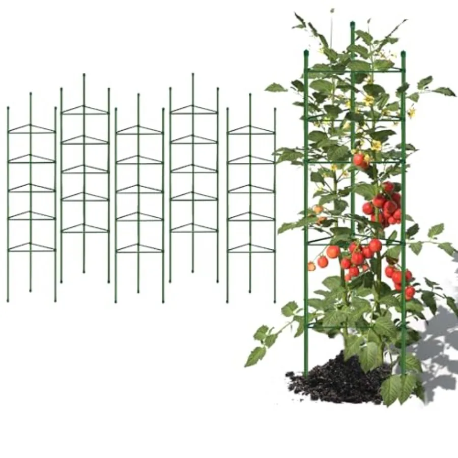 G-LEAF 6 Pack 6Feet Tomato Cage for Garden Plant Support, Garden Stakes Tomato Cage, Tomato Cages Plant Stakes for Climbing Pla
G-LEAF 6 Pack 6Feet Tomato Cage for Garden Plant Support, Garden Stakes Tomato Cage, Tomato Cages Plant Stakes for Climbing Pla