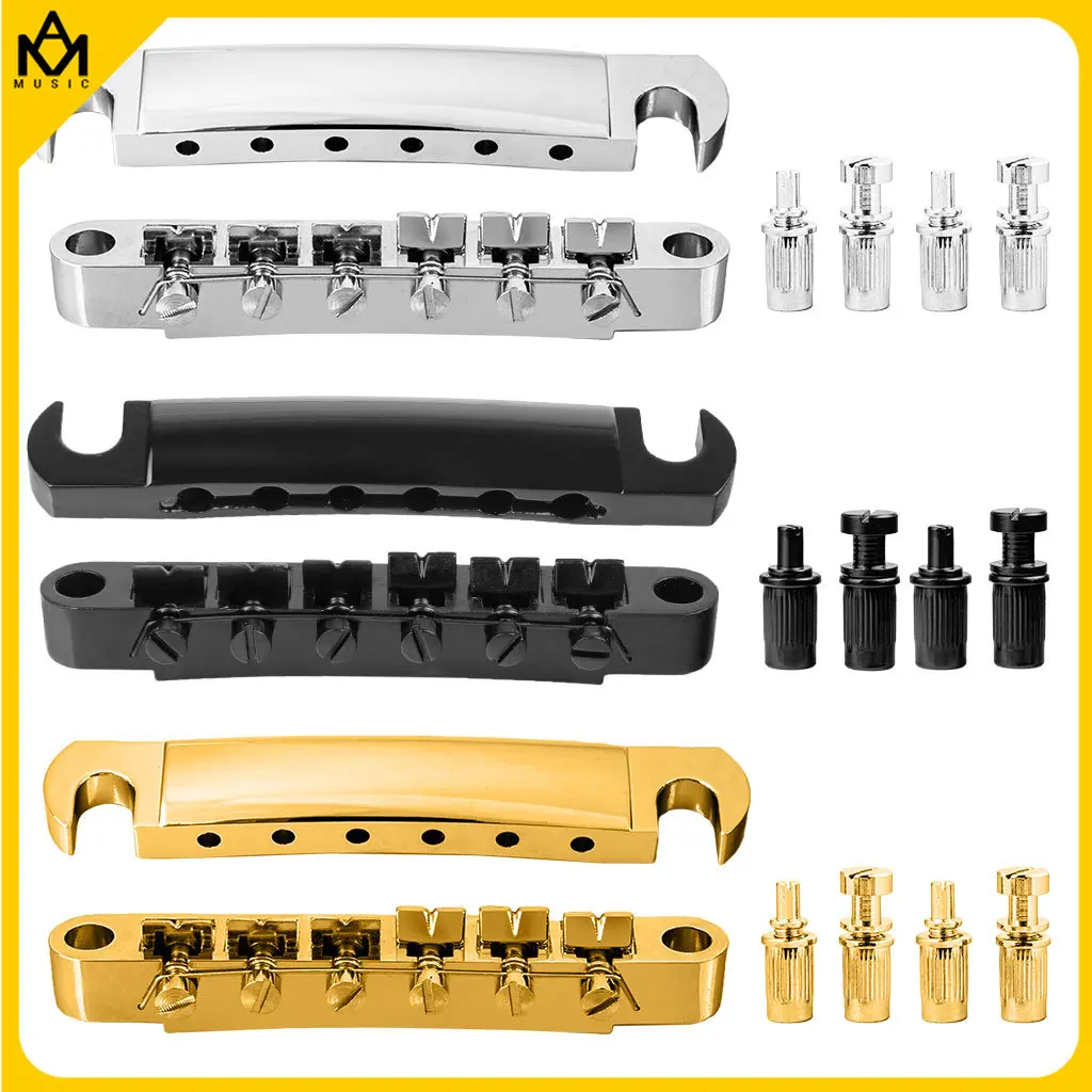 1 Set of 6 Strings Guitar Tune-O-matic Bridge and Tailpiece with Posts for LP Electric Guitar
1 Set of 6 Strings Guitar Tune-O-matic Bridge and Tailpiece with Posts for LP Electric Guitar