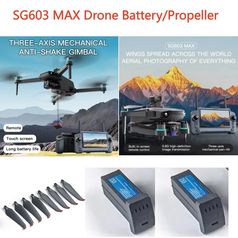 SG603 MAX Drone Blades 7.6V 4500MAH Battery For SG603MAX Screen Drone Battery Blades SG603 MAX Dron Battery Blades accessory
SG603 MAX Drone Blades 7.6V 4500MAH Battery For SG603MAX Screen Drone Battery Blades SG603 MAX Dron Battery Blades accessory