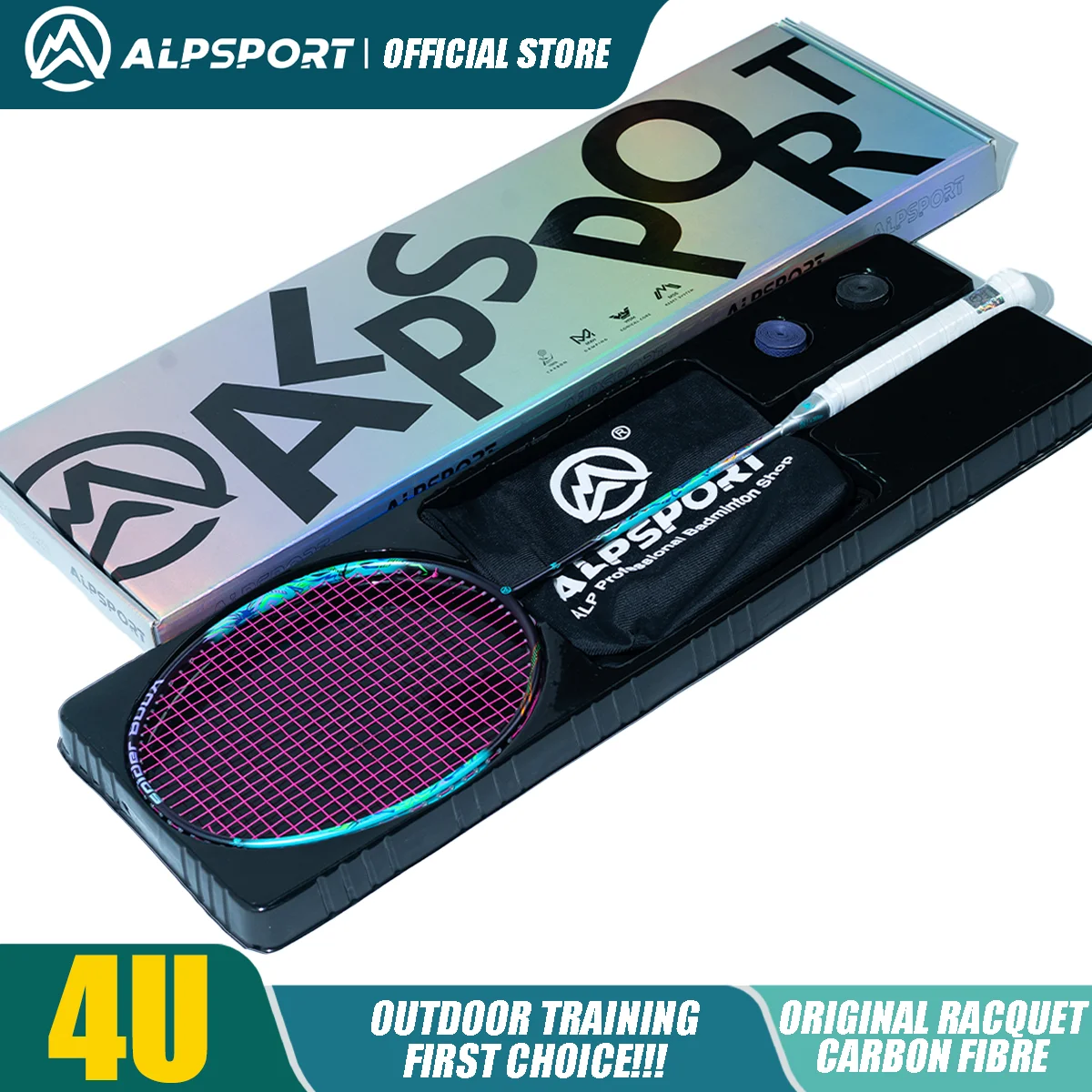 ALP SPIDER AIR 4U T800 Carbon Fiber Badminton Racket Ultra-Light High-Quality Racket Used By Professional And Advanced Players
ALP SPIDER AIR 4U T800 Carbon Fiber Badminton Racket Ultra-Light High-Quality Racket Used By Professional And Advanced Players