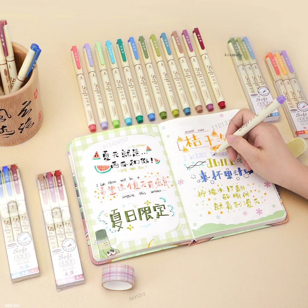 3Pcs/set Four Seasons Soft Brush Painting Pen Lettering Calligraphy Practice Retro Art Marker Pens Set Drawing Art Stationery
3Pcs/set Four Seasons Soft Brush Painting Pen Lettering Calligraphy Practice Retro Art Marker Pens Set Drawing Art Stationery