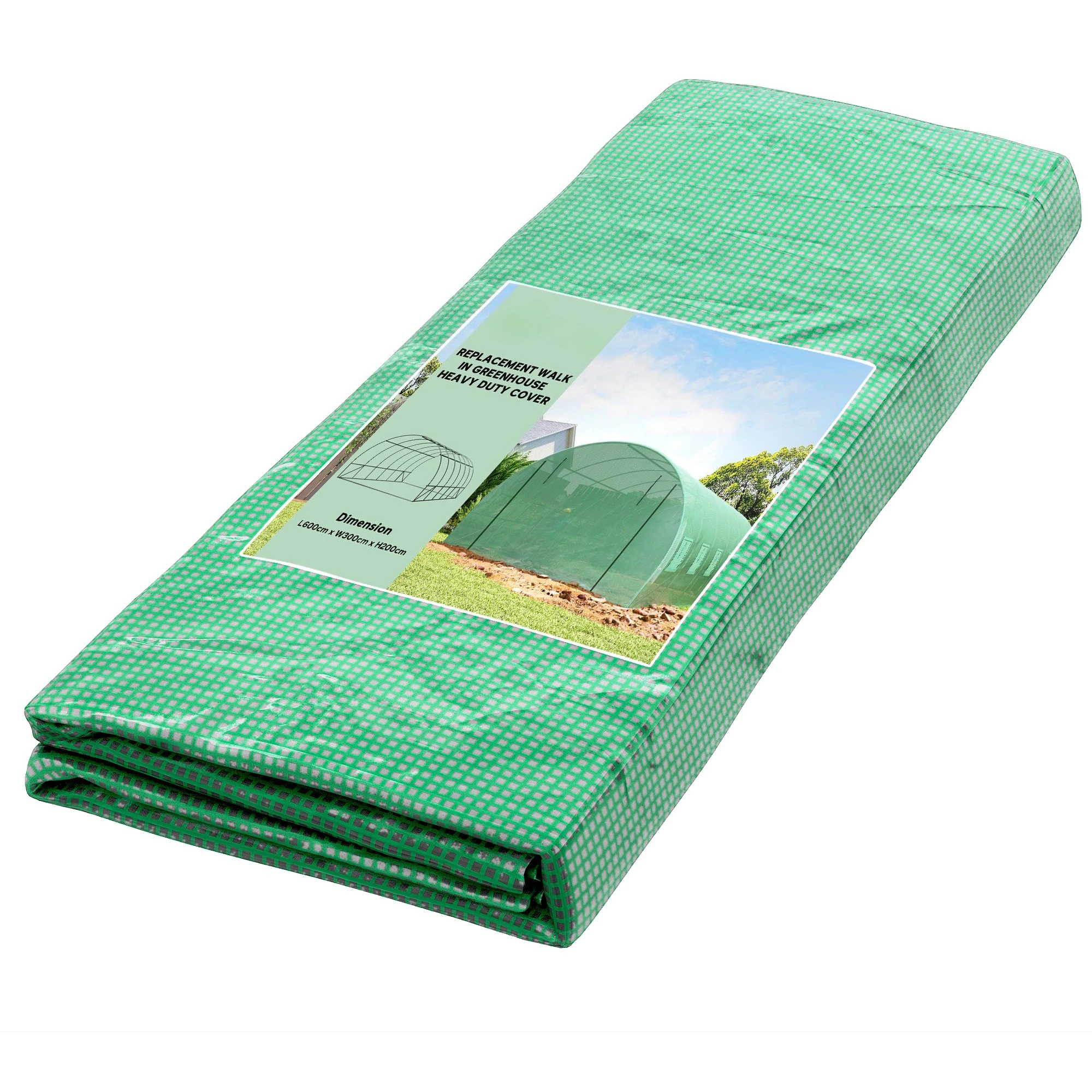 Heavy Duty Waterproof Greenhouse Cover Replacement 19.7'x9.8'x6.6' 12 Windows Roll Up Door PE Tarp for Hoop House No Frame
Heavy Duty Waterproof Greenhouse Cover Replacement 19.7'x9.8'x6.6' 12 Windows Roll Up Door PE Tarp for Hoop House No Frame