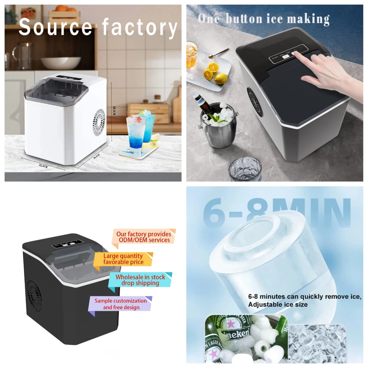 Electric Ice Maker with Fast Ice Production, Compact Size, and Convenient Portable Features for Home Bar Use
Electric Ice Maker with Fast Ice Production, Compact Size, and Convenient Portable Features for Home Bar Use
