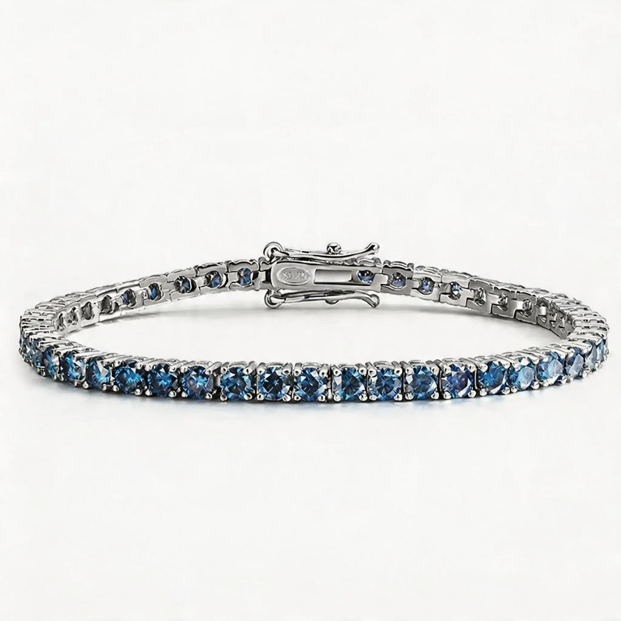 KNOBSPIN Blue Moissanite Tennis Bracelet 3mm 4mm Lab Grown Diamond 925 Silver Plated 18k Gold for Women Men with Certificate
KNOBSPIN Blue Moissanite Tennis Bracelet 3mm 4mm Lab Grown Diamond 925 Silver Plated 18k Gold for Women Men with Certificate