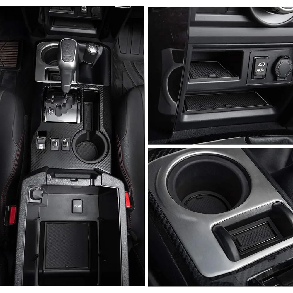 Premium Cup Holder, Console, and Door Pocket Inserts Kit Compatible with Toyota 4Runner Accessories 2010-2024 (2 Row, Black T
Premium Cup Holder, Console, and Door Pocket Inserts Kit Compatible with Toyota 4Runner Accessories 2010-2024 (2 Row, Black T