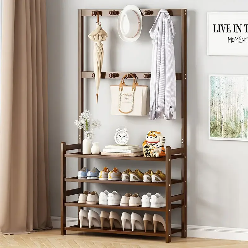 Shoe rack, coat rack, integrated simple household door storage, multi-layer shoe cabinet, solid wood, large capacity and strong
Shoe rack, coat rack, integrated simple household door storage, multi-layer shoe cabinet, solid wood, large capacity and strong