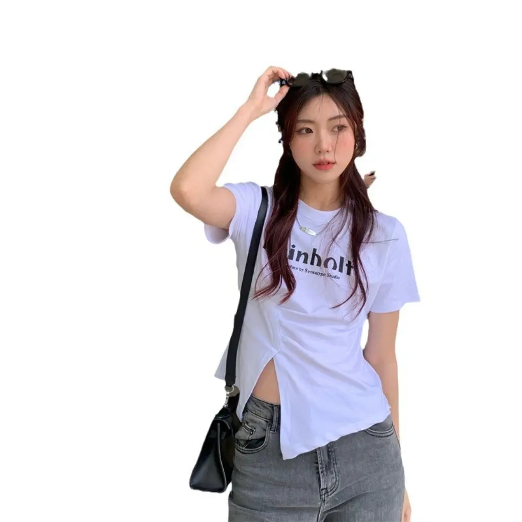 Summer T-Shirt Women's Casual Cotton Short Sleeve round Neck Print Top for Spring Autumn 
Summer T-Shirt Women's Casual Cotton Short Sleeve round Neck Print Top for Spring Autumn