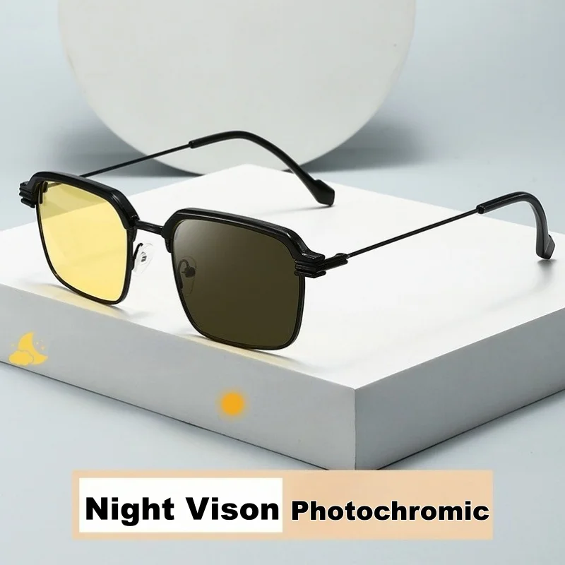 Retro Square-Frame Photochromic Night Vision Glasses Men's Browline Frame UV-Protective Goggles Day and Night Driving Glasses
Retro Square-Frame Photochromic Night Vision Glasses Men's Browline Frame UV-Protective Goggles Day and Night Driving Glasses