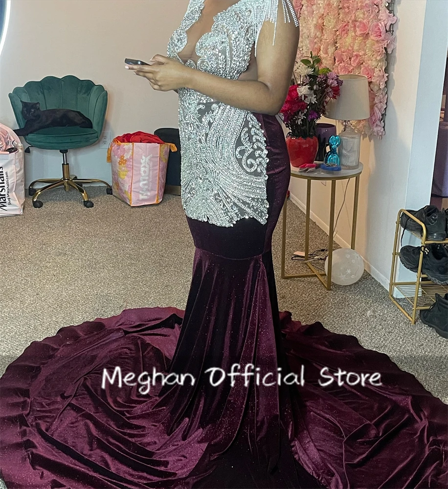 Dark Purple Tassel Prom Dresses Long Bead Crystal Black Girl Luxury Dress Women 2024 Mermaid Formal Gown Customized
Dark Purple Tassel Prom Dresses Long Bead Crystal Black Girl Luxury Dress Women 2024 Mermaid Formal Gown Customized
