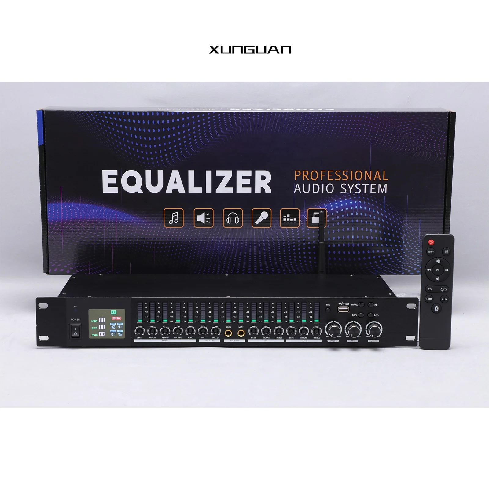 LD1500 Professional Effector With Digital Effects USB Interface Reverb Audio Processor for Stage Record Sound
LD1500 Professional Effector With Digital Effects USB Interface Reverb Audio Processor for Stage Record Sound