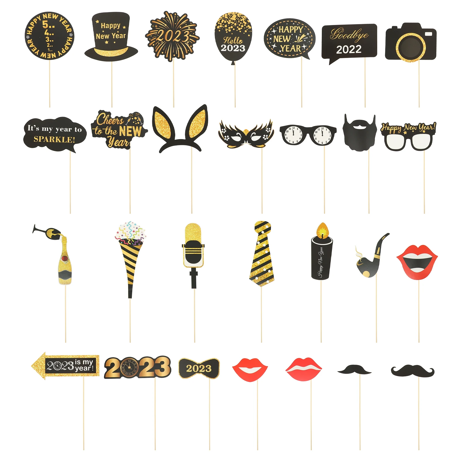 28pcs 2023 New Year Paper Photo Props Handheld Decorative Party Supplies Festive Color Selfie Props For Celebration Decoration
28pcs 2023 New Year Paper Photo Props Handheld Decorative Party Supplies Festive Color Selfie Props For Celebration Decoration