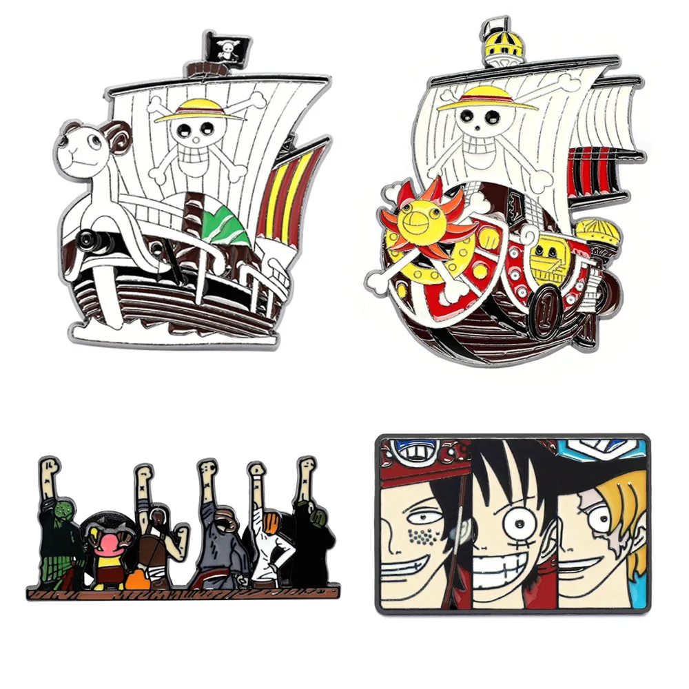 4pcs/set Anime Peripherals Straw Hat Pirates Ship Brooches D Luffy Lapel Pins Backpack Cosplay Accessories For Fans Gift
4pcs/set Anime Peripherals Straw Hat Pirates Ship Brooches D Luffy Lapel Pins Backpack Cosplay Accessories For Fans Gift