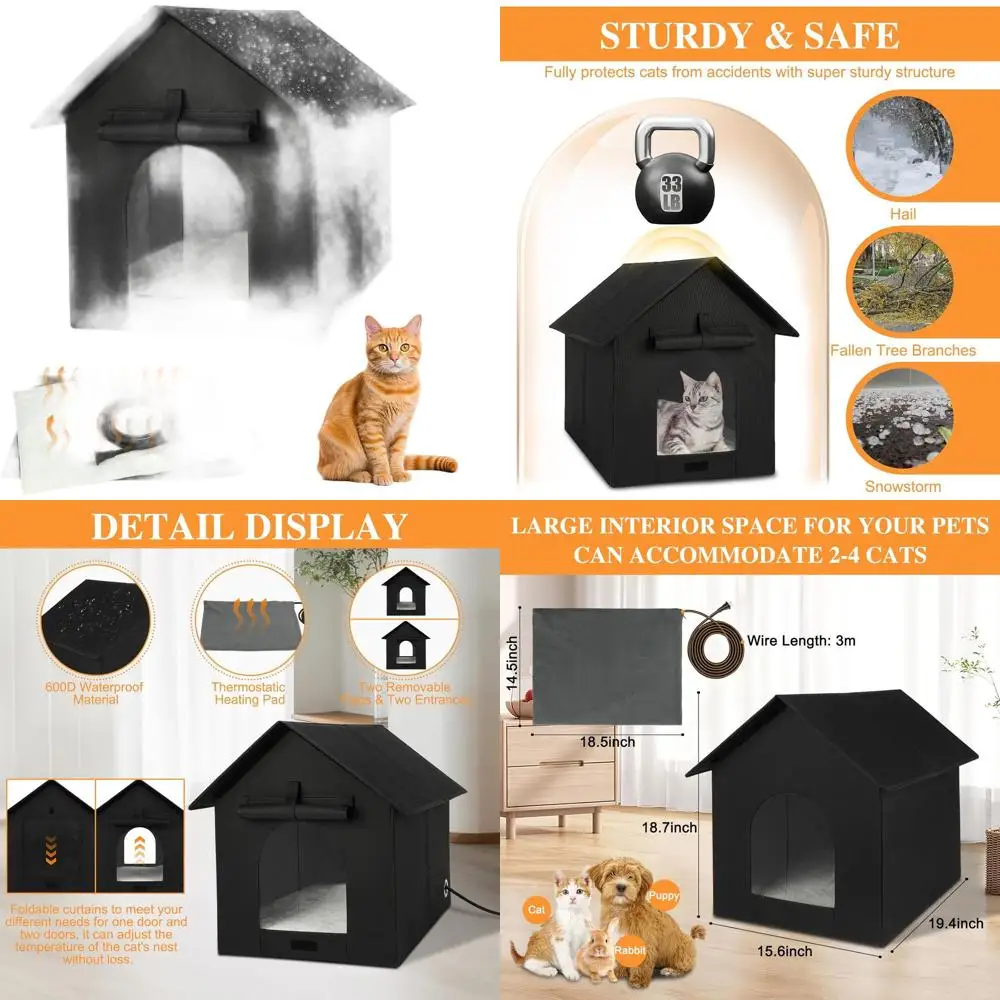Двухдверный утепленный уличный домик для кошек с обогревателем: всепогодное убежище и теплая лежанка для питомцев зимой
Двухдверный утепленный уличный домик для кошек с обогревателем: всепогодное убежище и теплая лежанка для питомцев зимой