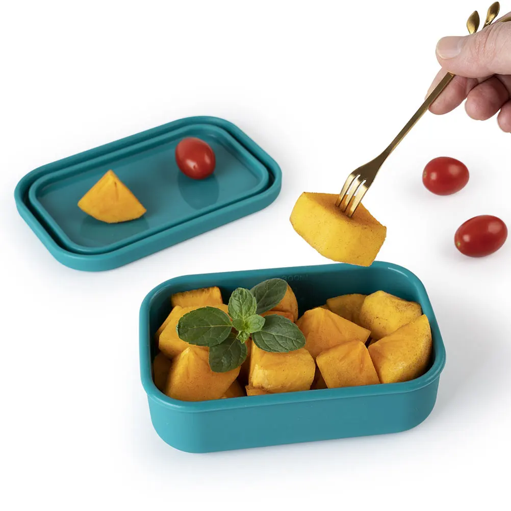 Sealed Preservation Food Box Silicone Microwave Safe Leak Proof Reusable Meal Box Fridge Fresh Keeping Portable Food 
Sealed Preservation Food Box Silicone Microwave Safe Leak Proof Reusable Meal Box Fridge Fresh Keeping Portable Food