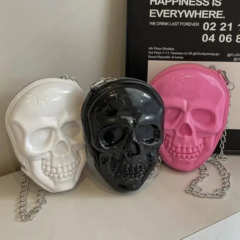 Funny Small Bags for Women 2025 New Leather Chain Shoulder Bag Woman Personality Skull Shape Hip Hop High Quality Crossbody Bag
Funny Small Bags for Women 2025 New Leather Chain Shoulder Bag Woman Personality Skull Shape Hip Hop High Quality Crossbody Bag