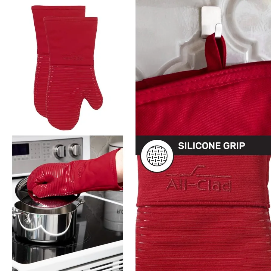 Silicone Oven Mitts: Heat Resistant up to 500 Degrees - 100 Cotton Silicone, 14x7 Oven Mitt for Kitchen and Barbeque
Silicone Oven Mitts: Heat Resistant up to 500 Degrees - 100 Cotton Silicone, 14x7 Oven Mitt for Kitchen and Barbeque