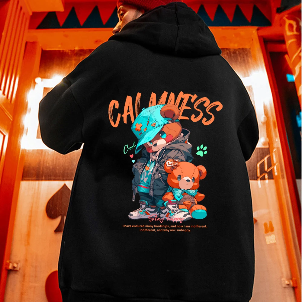 Новинка Мужская Флисовая Толстовка Calmness Stay Happy Bear с капюшоном и графическим рисунком
Новинка Мужская Флисовая Толстовка Calmness Stay Happy Bear с капюшоном и графическим рисунком