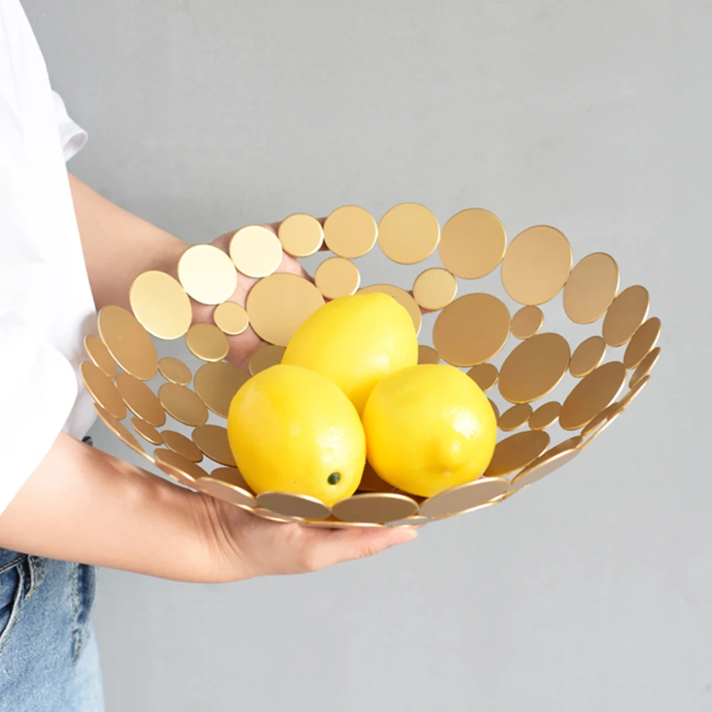 Metal Fruit Bowl Plate Large Capacity Hollow Design Decoration Dining Table Centerpiece Snack Tray Stylish High End
Metal Fruit Bowl Plate Large Capacity Hollow Design Decoration Dining Table Centerpiece Snack Tray Stylish High End