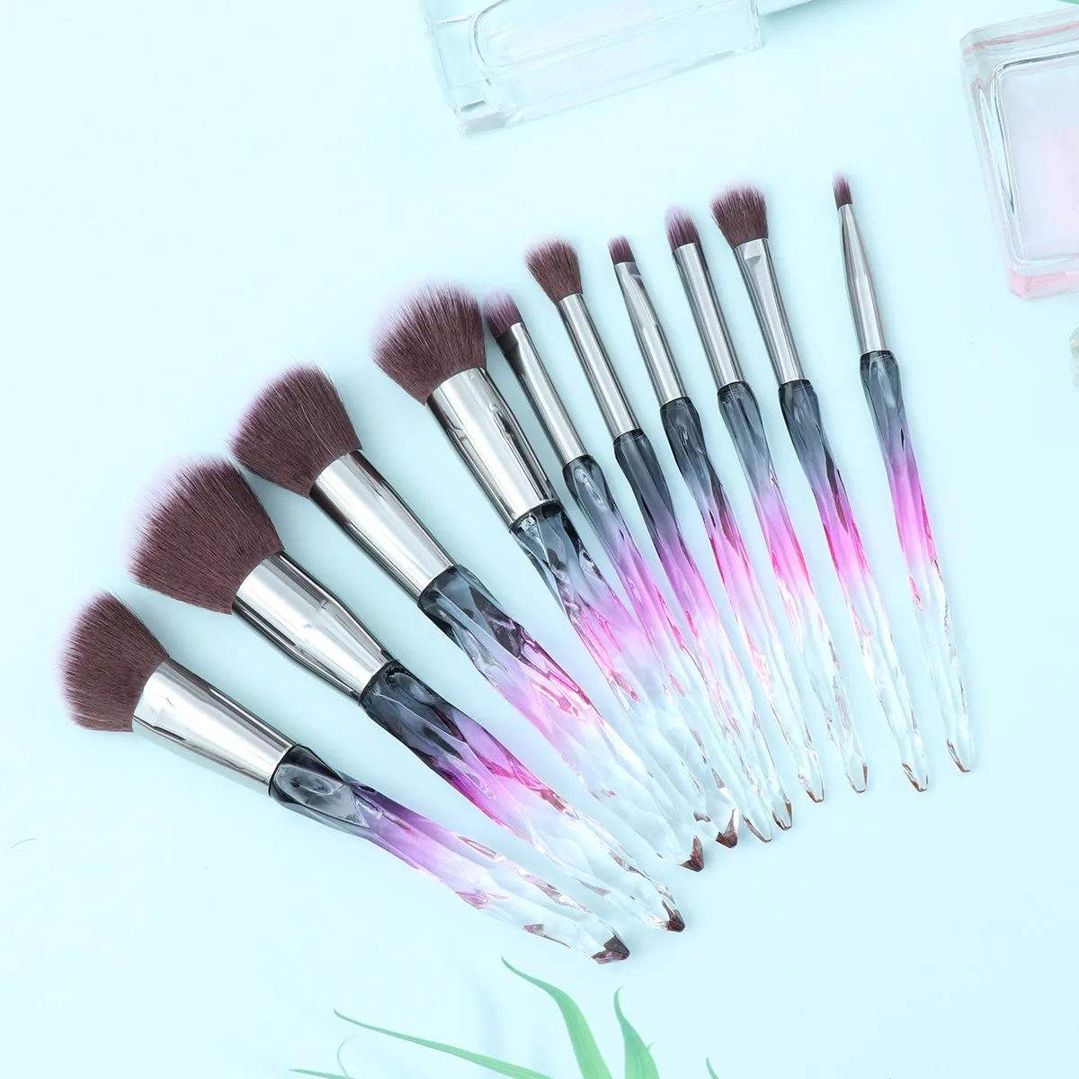 10Pcs Makeup Brushes Set Premium Synthetic Fiber Soft Bristles Crystal Wand Style Plastic Handle for Women Birthday Wedding Gift
10Pcs Makeup Brushes Set Premium Synthetic Fiber Soft Bristles Crystal Wand Style Plastic Handle for Women Birthday Wedding Gift