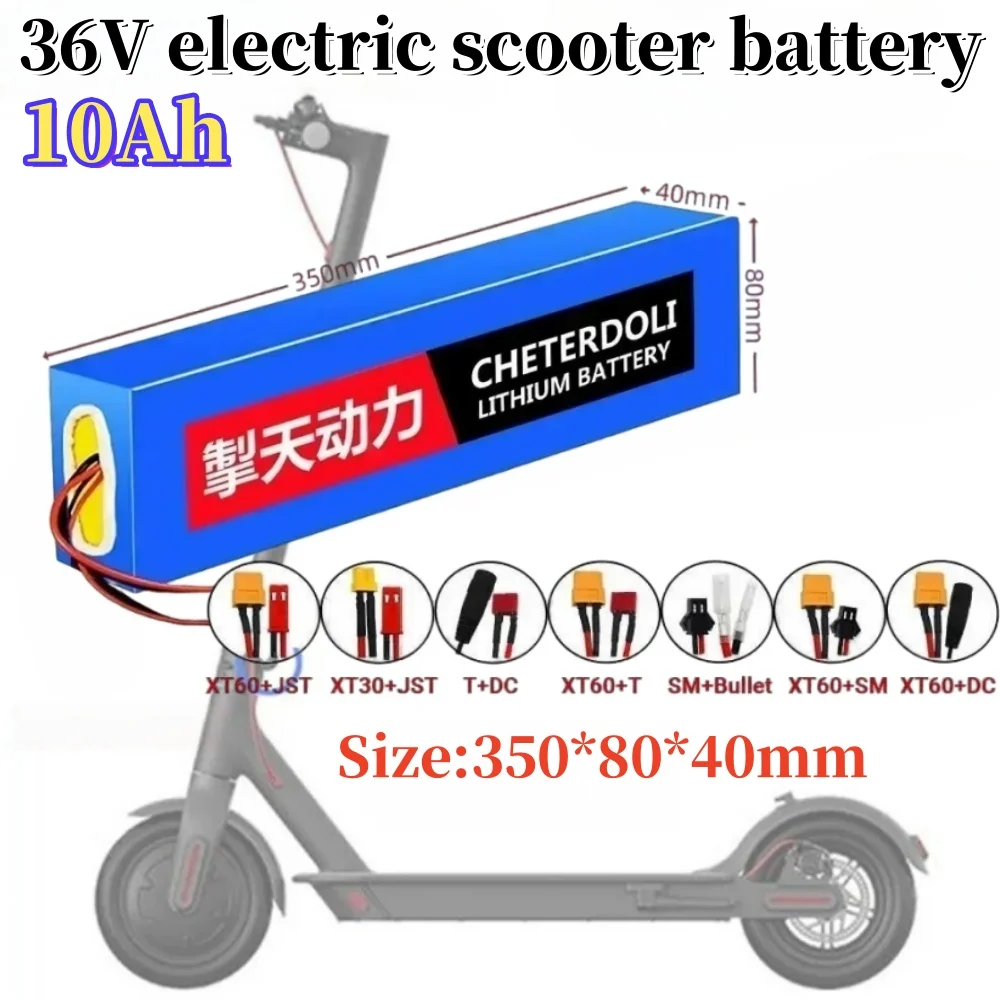 High Power 36V 10000mAh Lithium Battery 10S4P Pack BMS Protection for Modified Scooters 250W-500W Motor.
High Power 36V 10000mAh Lithium Battery 10S4P Pack BMS Protection for Modified Scooters 250W-500W Motor.