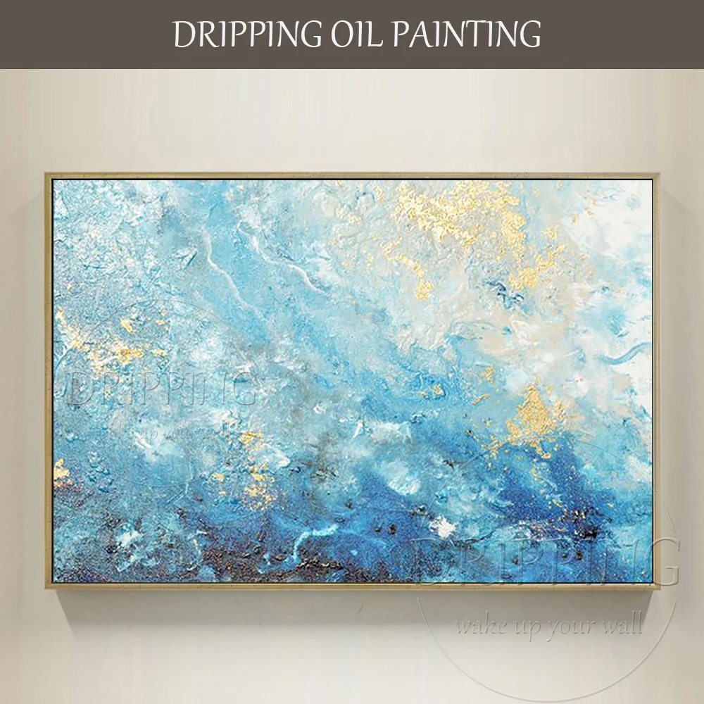 Pure Hand-painted Abstract Blue Oil Painting on Canvas Large Wall Art Modern Home Decor Knife Acrylic Painting for Living Room
Pure Hand-painted Abstract Blue Oil Painting on Canvas Large Wall Art Modern Home Decor Knife Acrylic Painting for Living Room