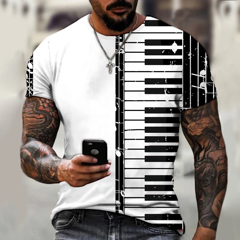 Summer Musical Note T-Shirts Piano 3D Print Streetwear Men Women Fashion Oversized Short Sleeve T Shirt Kids Tees Tops Clothing
Summer Musical Note T-Shirts Piano 3D Print Streetwear Men Women Fashion Oversized Short Sleeve T Shirt Kids Tees Tops Clothing
