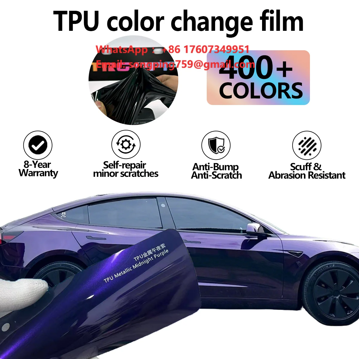 TRG TPU Colored PPF Paint Protection Film Self-Adhesive Decorative Roll Film Car Stickers Car Wrapping
TRG TPU Colored PPF Paint Protection Film Self-Adhesive Decorative Roll Film Car Stickers Car Wrapping