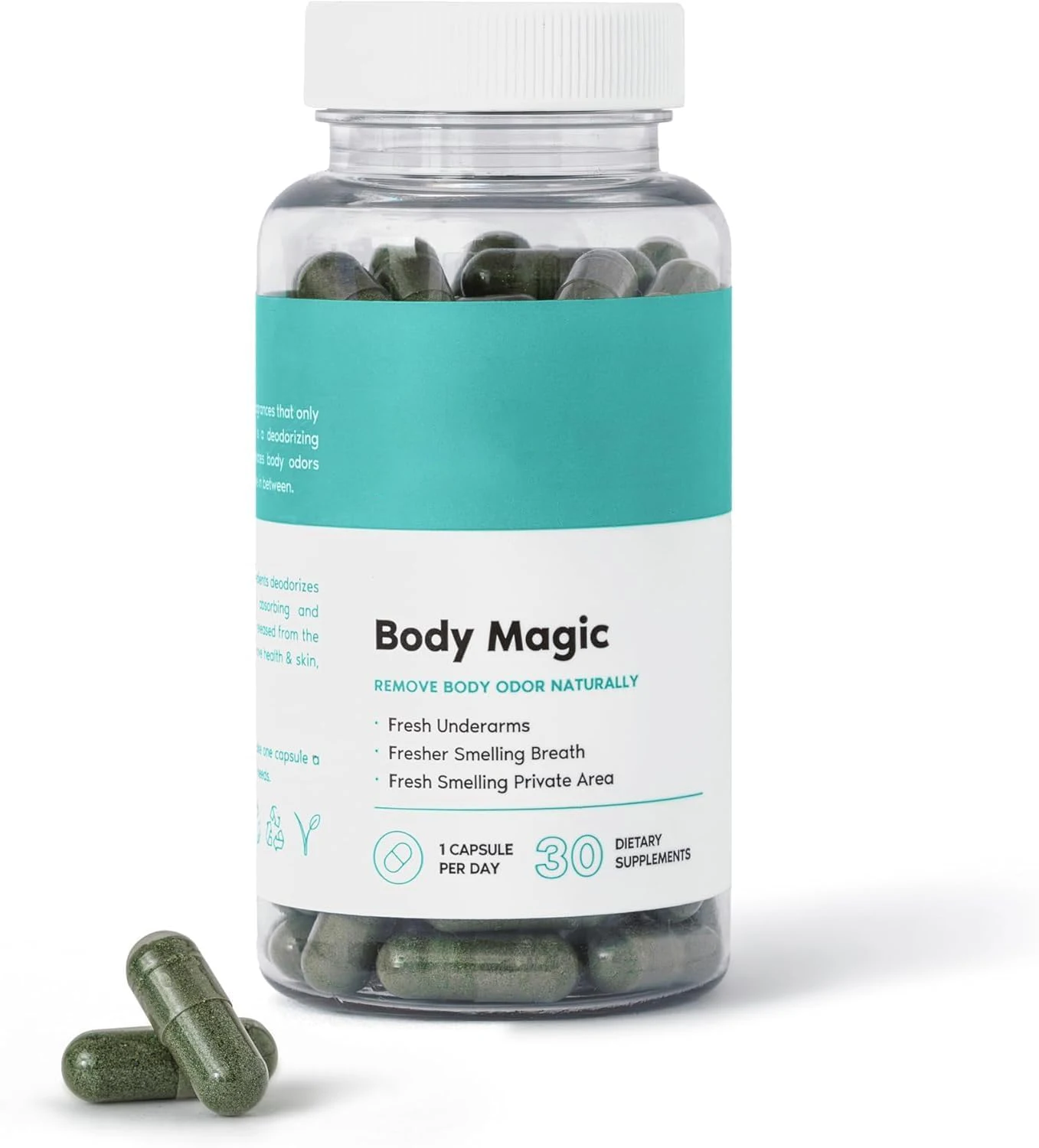 Body Magic Chlorophyll Capsules - 30 Vegan Capsules for Detox, Digestion, Gut Health, Skin Support and Oily Skin - Energy Booste
Body Magic Chlorophyll Capsules - 30 Vegan Capsules for Detox, Digestion, Gut Health, Skin Support and Oily Skin - Energy Booste