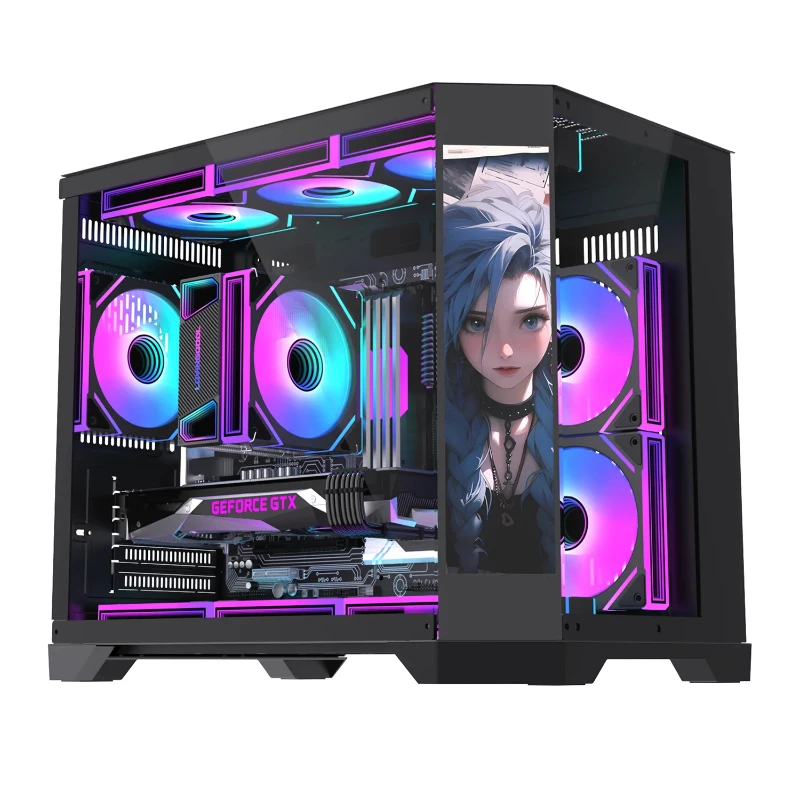 New Gaming Computer Case Double-Sided Glass Micro Atx Computer Case Tower Gaming Computer Case
New Gaming Computer Case Double-Sided Glass Micro Atx Computer Case Tower Gaming Computer Case