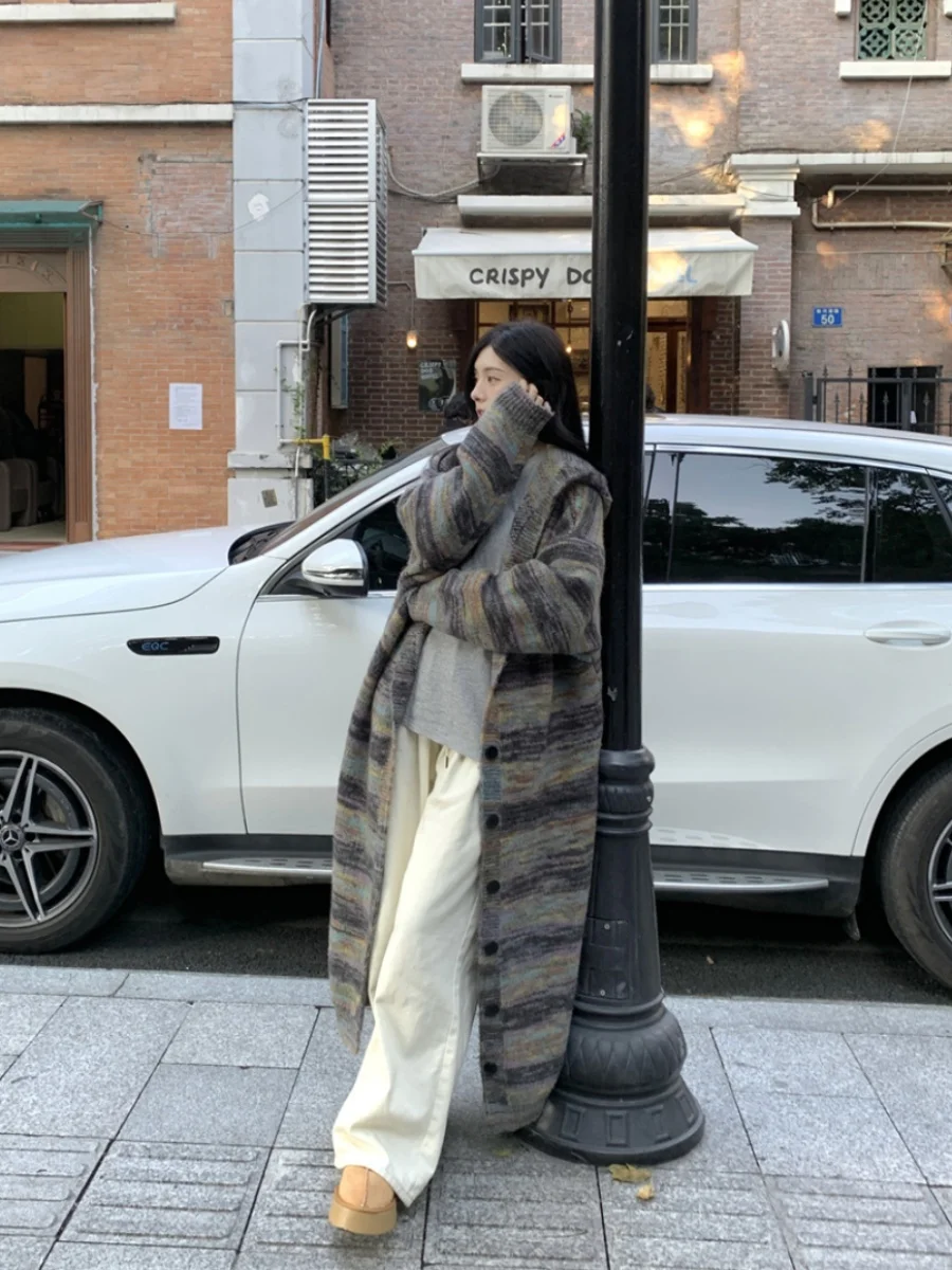 Ретро-свитер оверсайз с цветными блоками и капюшоном, средней длины, осенне-зимний, теплый, модный, больших размеров, для повседневной носки
Ретро-свитер оверсайз с цветными блоками и капюшоном, средней длины, осенне-зимний, теплый, модный, больших размеров, для повседневной носки