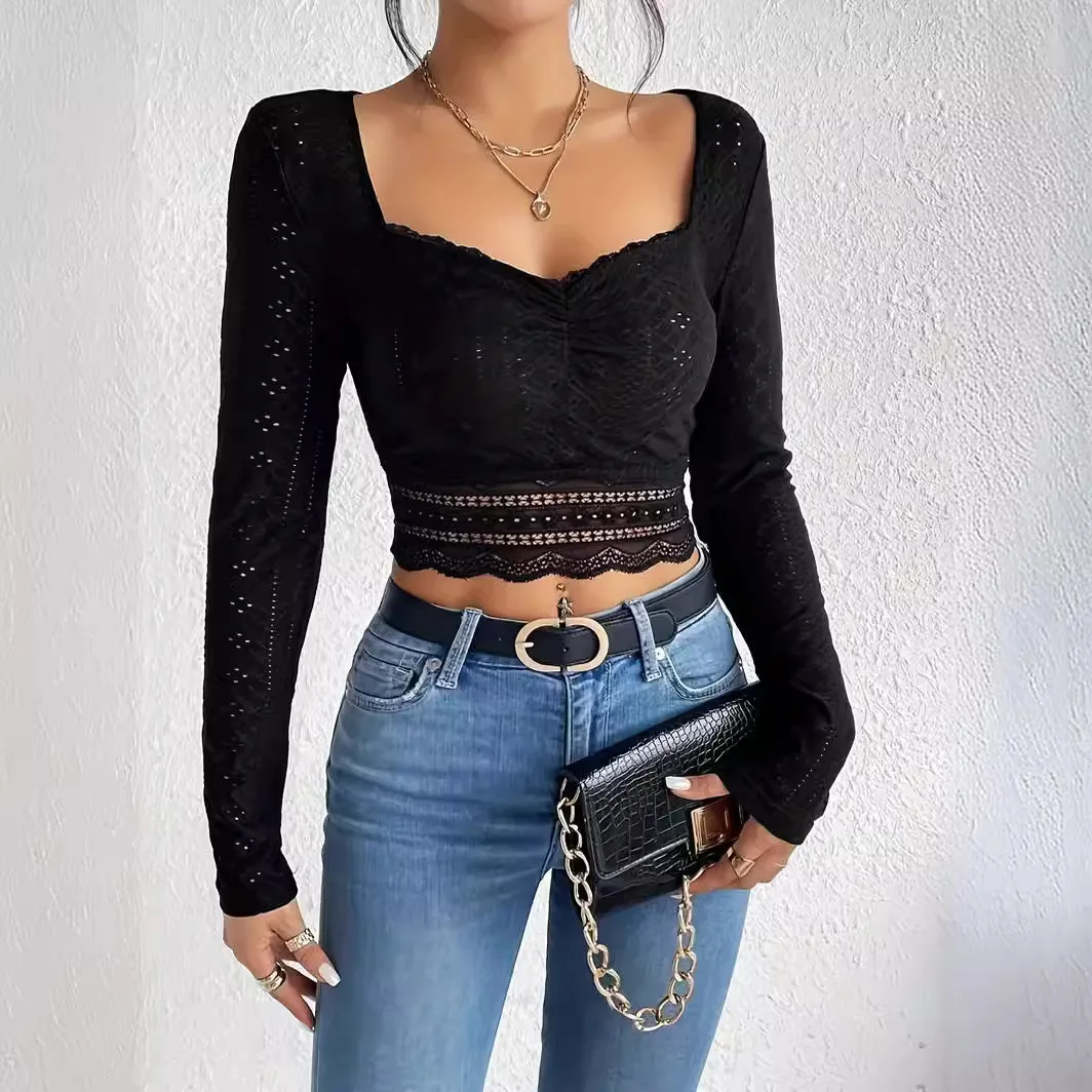 Lace Square Collar Long Sleeve Basic Clothes Fashion Ins Y2K Casual Female Tees Flowers Vintage Streetwear Harajuku White Tops
Lace Square Collar Long Sleeve Basic Clothes Fashion Ins Y2K Casual Female Tees Flowers Vintage Streetwear Harajuku White Tops